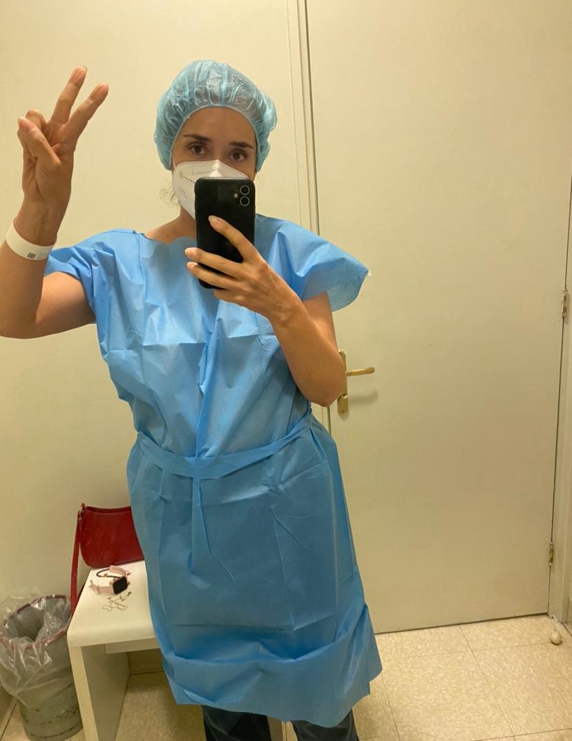 Coté preparada para procedimiento